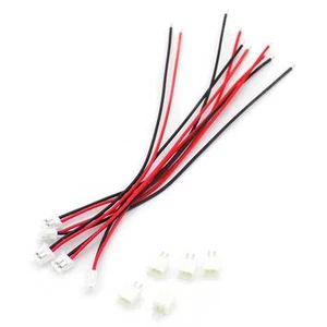 5 Stück ZH 1,5 mm 2p 2-polig Stromkabelbaum Stecker rot schwarz 10 cm 28 AWG - Bild 1 von 2