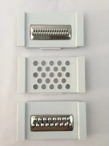 Shredder Replacement Part Large Small for Mandoline Slicer PE-LD White 3 Pieces - Picture 1 of 11