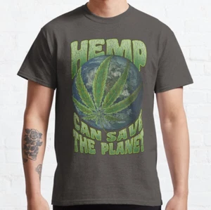 Hemp Can Save The Planet Classic T Shirt - Picture 1 of 4