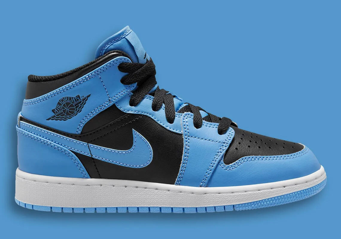Jordan 1 Mid University Blue Black | eBay