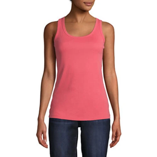 St. John's Bay Women's Scoop Neck Tank Top Size X-LARGE Claret Red 100% Cotton  - Image 1 of 1