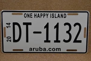 ARUBA ONE HAPPY ISLAND Auto Car Kennzeichen Nummernschild Schild Plate; K1 248 - Bild 1 von 12