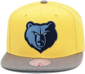 Mitchell & Ness Gold/Grey NBA Memphis Grizzlies Core Basic Snapback - OSFA - Picture 1 of 3