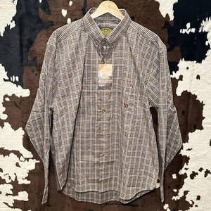 Vintage Camel Trophy Adventure Wear Mens Button Up Shirt Plaid Size Large - Picture 1 of 7