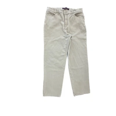 Jean Gloria Vanderbilt Amanda personalizado pintado a mano flores para mujer talla 14P beige Foto 1 de 4