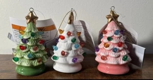 Target Wondershop Retro LIGHT UP CERAMIC CHRISTMAS TREE Ornaments Complete Set - Picture 1 of 2