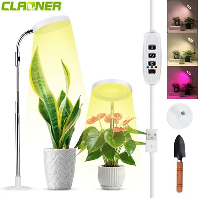 Luz LED de crecimiento para plantas de interior con soporte UV y lámpara de cultivo de halo de espectro completo Foto 1 de 4