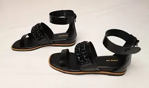 All Black Women's Double Chain Link Sandals AP2 221040 Black Size: US:8.5 - Picture 1 of 8