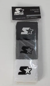 STARTER 3 PACK UNISEX PERFORMANCE 3" SWEATBAND/WRISTBAND - Picture 1 of 4