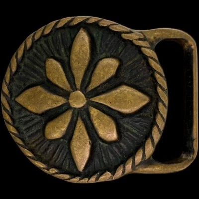 Hebilla de cinturón vintage años 70 Brasshee Tech Ether Guild Jesse Mcleod Hippie Foto 1 de 2