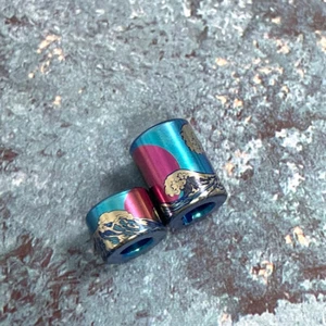 Titanium Alloy Knife Lanyard Beads DIY Keychain Paracord Pendant EDC Beads Gifts - Picture 1 of 10