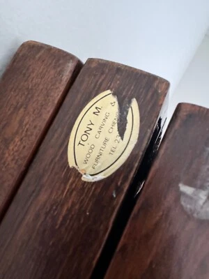 Separador de habitación de madera de 6 paneles vintage, madera de teca, tallado a medida, hecho en Tailandia.  Foto 1 de 4