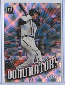 Freddie Freeman 2019 Panini Donruss #D9 Dominators Atlanta Braves 812/999 - Picture 1 of 2