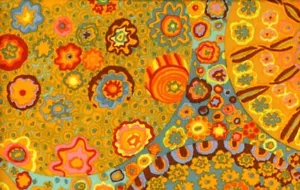 Kaffe Fassett MILLEFIORE ORANGE GP92 26" X wof original issue - Picture 1 of 2