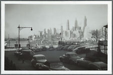 Old 4X6 Photo, 1950's View of Manhattan from the new Brooklyn Heights NY 5652608