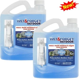 Wet Forget Outdoor Ready Use 2 Pack Eliminate Moss Mold Mildew Algae Stain Spray - Picture 1 of 2