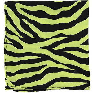 New Polyester Zebra Print Pocket Square Hankie Handkerchief Mint Green formal - Picture 1 of 2