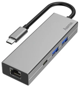 HAMA - USB-C Multiport Hub & LAN Adaptor - Afbeelding 1 van 1