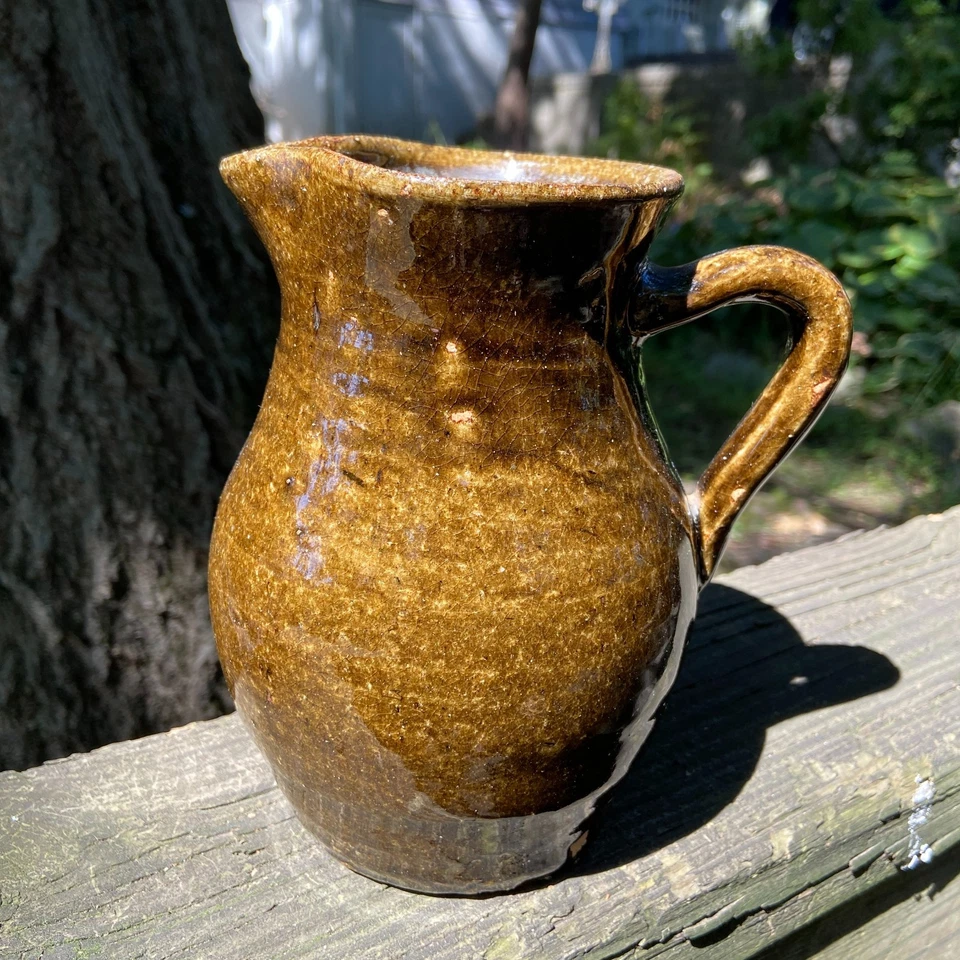 Antigua jarra de gres esmaltado alcalino CHEEVER MEADERS White Co. Georgia años 40 Foto 1 de 4