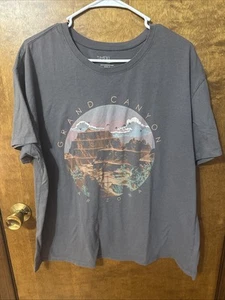 Grand Canyon Shirt Gray Crew Neck Short Sleeve Graphic Tee Size 2xl - Picture 1 of 10