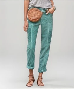 Sundance Leinen Baumwolle Femme Voyager Cargo Spitzenhose Damengröße 12 - Bild 1 von 13