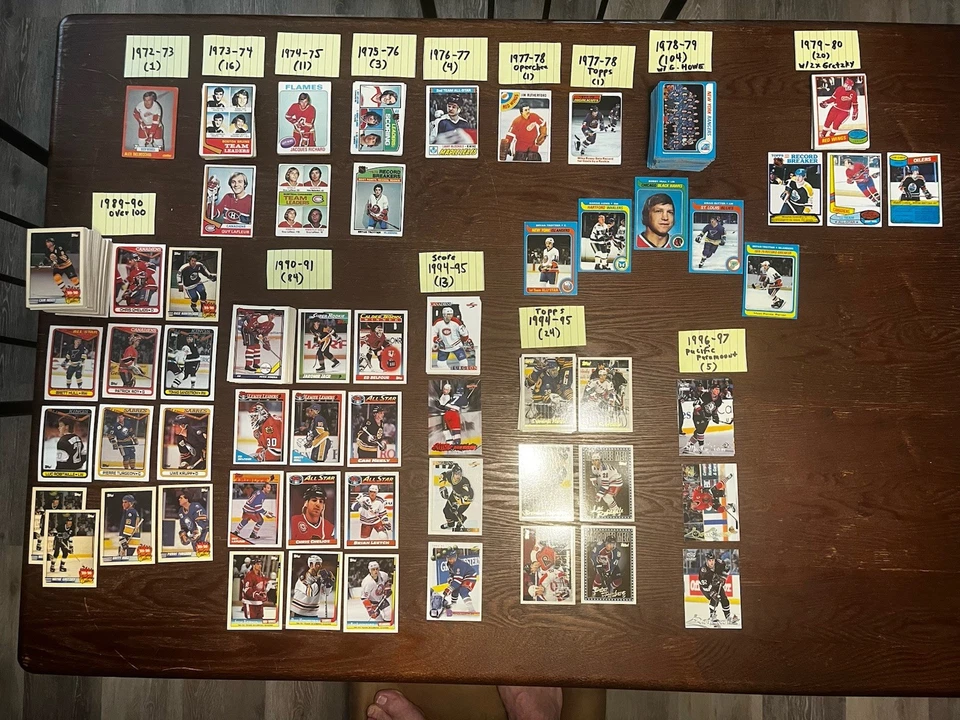 Lot of 400 Topps NHL Hockey Cards from 1970's 80's and 90's - Image 1 of 3