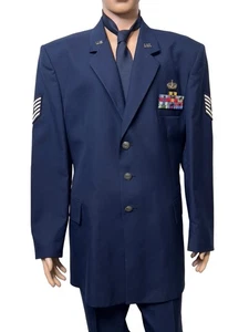 Vintage 1990s USAF Service Dress Uniform, Master Sergeant, McPeak Jacket, Vietna - Bild 1 von 24