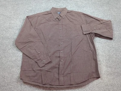 Camisa Brooks Brothers Para Hombre XL Marrón Botón Manga Larga Algodón Cuadros  Foto 1 de 4