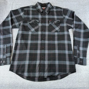 Rara camicia uomo Dixxon Counts Kustoms con bottoni taglia large alta LT flanella - Foto 1 di 3