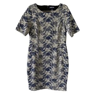 Land's End Textured Floral Knit Sheath Dress Size 6P - Picture 1 of 10