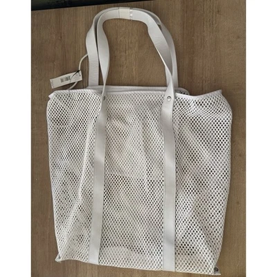 VTG Y2K 90s DKNY Donna Karan Mesh White Tote Beach Bag Dead Stock NWT Purse - Image 1 of 4