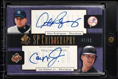 2004 SP Authentic #DC-RR Alex Rodriguez Cal Ripken Jr. Chirography Dual Auto /50 - Image 1 of 2