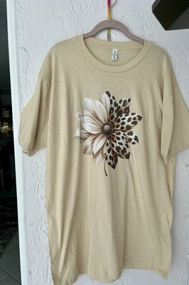 Осень цветочный новый Zuni графический футболка цветок цветок природы футболка Xl-XXL желтовато-коричневый/коричневый - Изображение 1 из 4