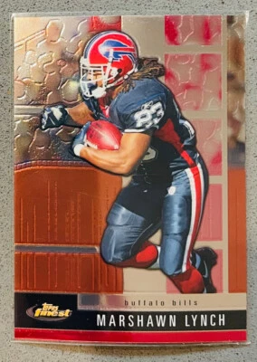 2008 Topps Finest Football #28 Marshawn Lynch Base Trading Card Buffalo Bills - Image 1 of 2