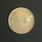 1941 Ceylon 10 Cents Coin - SCARCE - FREE P&P
