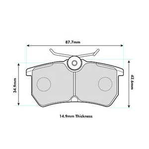 Ferodo DS2500 Rear Brake Pads For Ford Focus MK1 2.0 ST170 2002>2004 - FCP1319H - Afbeelding 1 van 3