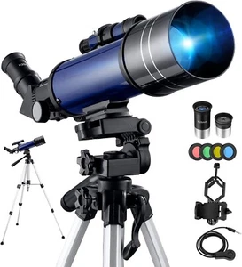 Teleskop Astronomie mit Stativ Optisches Refraktor Glas Fernrohr Komplett B949 - Bild 1 von 7