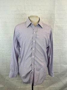 Turnbull & Asser Men's Purple Striped Cotton Dress Shirt 16.5 - 42 $595 - Picture 1 of 10