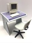 American Girl - Mini accessoires de chaise de bureau d'ordinateur Apple Macintosh - RETIRÉ