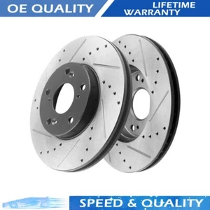 282mm Front Disc Drilled Rotors For Honda Accord Civic Element ACURA CSX Brakes - Picture 1 of 9