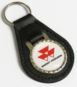Llavero de cuero con emblema de coche Massey Ferguson - Llavero clásico en forma de pera - Imagen 1 de 1