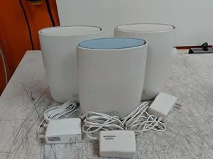Power Tested NetGear Orbi 1x Router RBS50 2x Satellite Home Mesh w/ PSU AS-IS - Afbeelding 1 van 8