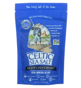 Light Grey Celtic Sea Salt, Resealable Bag, Additive-Free, Gluten Free, 8 Oz - Picture 1 of 3