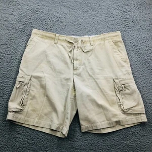 Vintage Ocean Pacific OP Shorts Mens Large Beige Cargo Stretch Corduroy Outdoor - Picture 1 of 14
