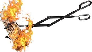 Log Grabber Fireplace Tongs Wood Fired Oven Tool Grill Camping Fire Pit Tool NEW - Picture 1 of 3