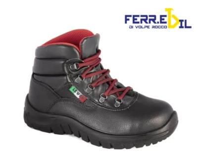 LEWER Scarpe da lavoro antinfortunistiche 8040N Classic S1P in pelle alta nere