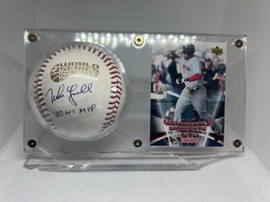 Mike Lowell Signed ROMLB Red Sox 2007 WS MVP - Authenticated - in (damaged) Case