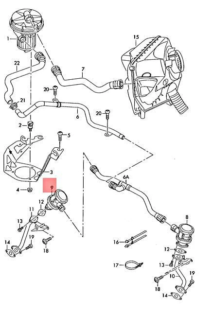 AUDI A5 S5 COUPE SPORTBACK AUDI SP. 8T3 KOMBI VALVE RIGHT 079131102A - Image 1 of 1