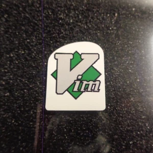 VIM Vinyl Sticker Logo Emblem Badge 19x24mm [802] - Picture 1 of 4