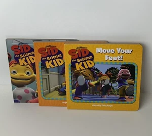 Sid The Science Kid Board Book Lot of 3 Move Your Feet Shrinking Shoes Brush Up - Picture 1 of 9